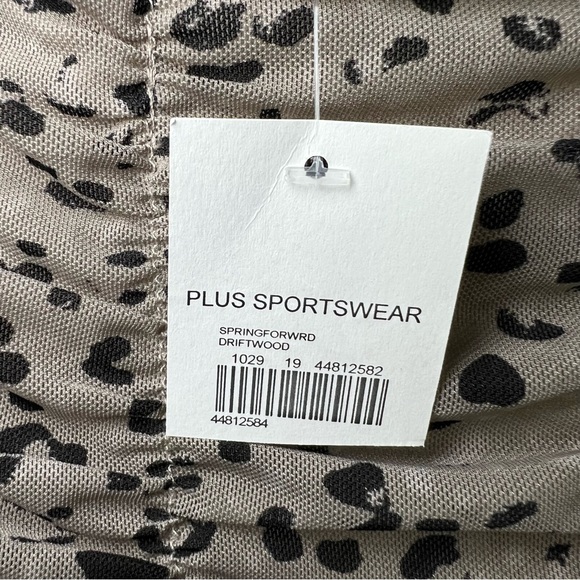 Cato Plus 18/20W Gray w/Black Flecks Knit Peasant Top 3/4 Sleeve - Picture 3 of 7